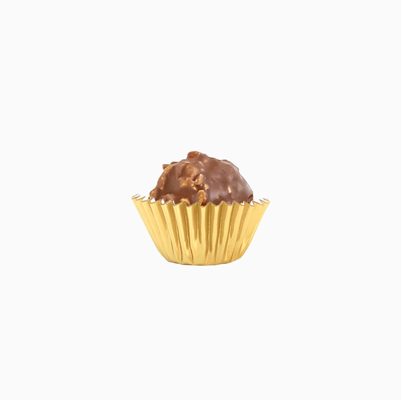 Molde Bombón Redondo Papel Metalizado Ø 2.2 x 2 cm Oro (40 uds)
