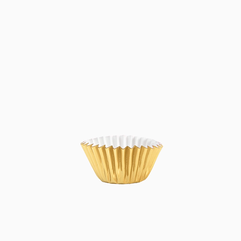 Molde Bombón Redondo Papel Metalizado Ø 2.2 x 2 cm Oro (40 uds)