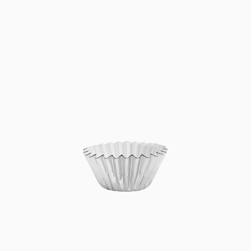 Molde Bombón Redondo Papel Metalizado Ø 2.2 x 2 cm Plata (40 uds)