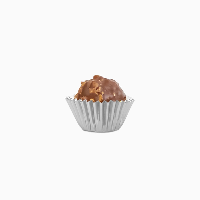 Molde Bombón Redondo Papel Metalizado Ø 2.2 x 2 cm Plata (40 uds)