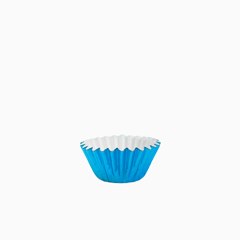 Molde Bombón Redondo Papel Metalizado Ø 2.2 x 2 cm Azul (40 uds)