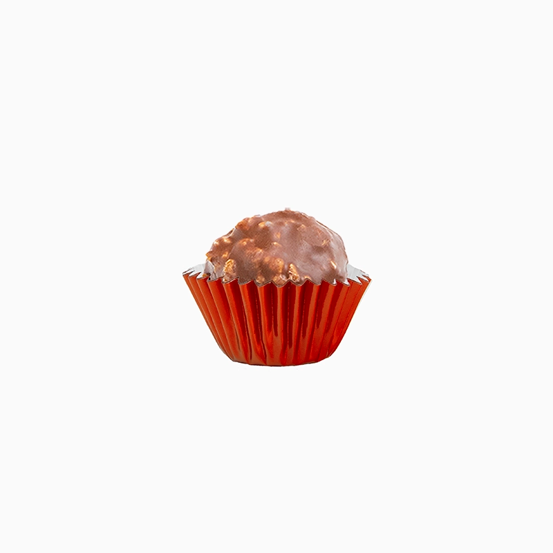 Molde Bombón Redondo Papel Metalizado Ø 2.2 x 2 cm Rojo (40 uds)
