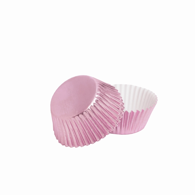 Molde Magdalena Redondo Papel Metalizado Ø 4.4 x 2.8 cm Rosa (30 uds)