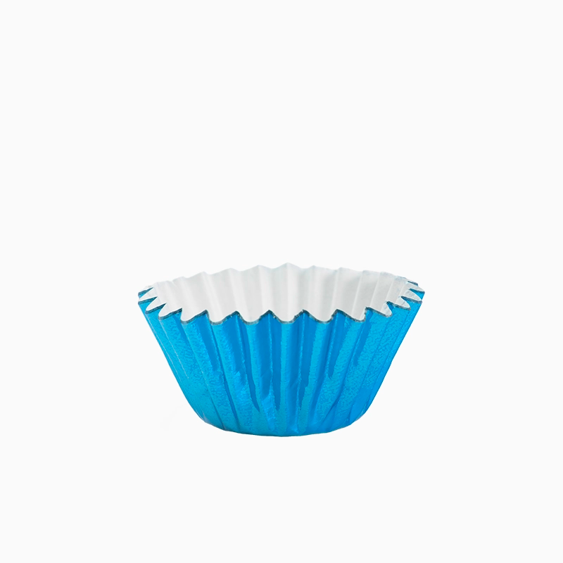 Molde Magdalena Redondo Papel Metalizado Ø 4.4 x 2.8 cm Azul (30 uds)