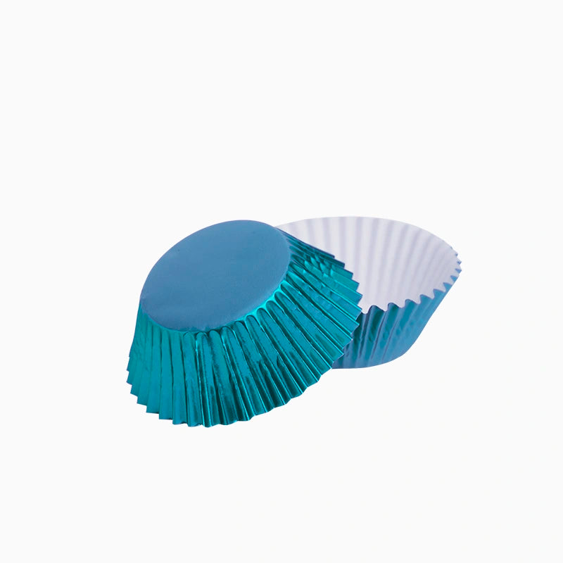Molde Magdalena Redondo Papel Metalizado Ø 4.4 x 2.8 cm Azul (30 uds)