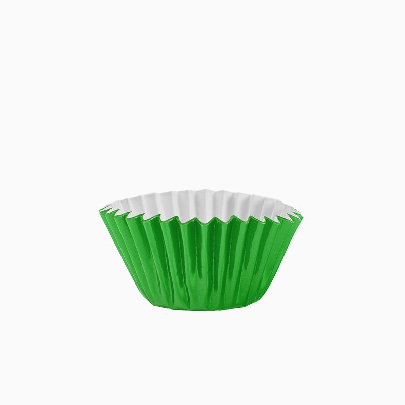 Molde Magdalena Redondo Papel Metalizado Ø 4.4 x 2.8 cm Verde (30 uds)