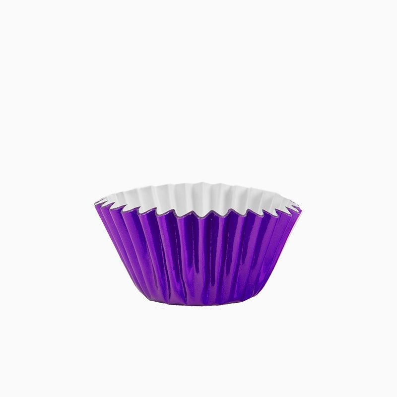Molde Magdalena Redondo Papel Metalizado Ø 4.4 x 2.8 cm Morado (30 uds)