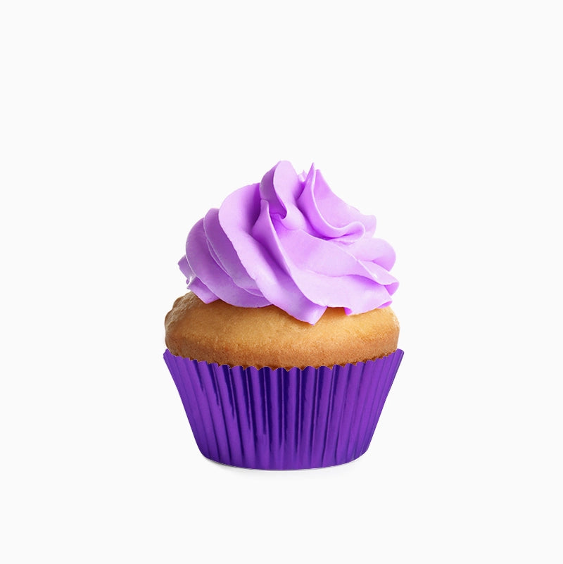 Molde Magdalena Redondo Papel Metalizado Ø 4.4 x 2.8 cm Morado (30 uds)