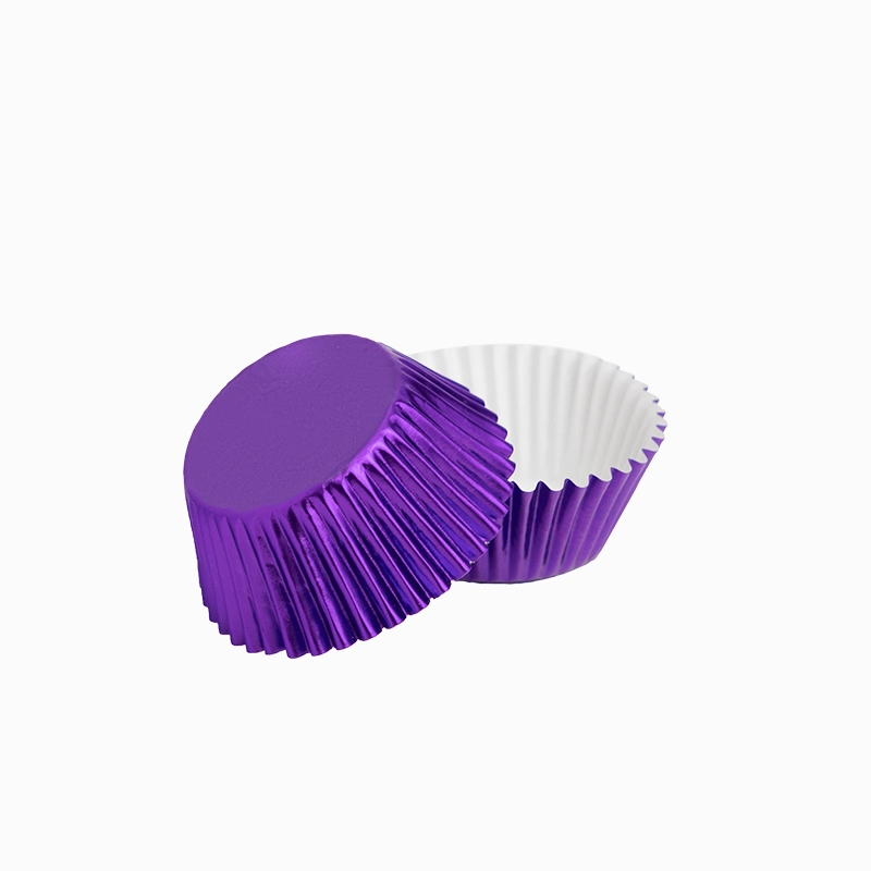 Molde Magdalena Redondo Papel Metalizado Ø 4.4 x 2.8 cm Morado (30 uds)