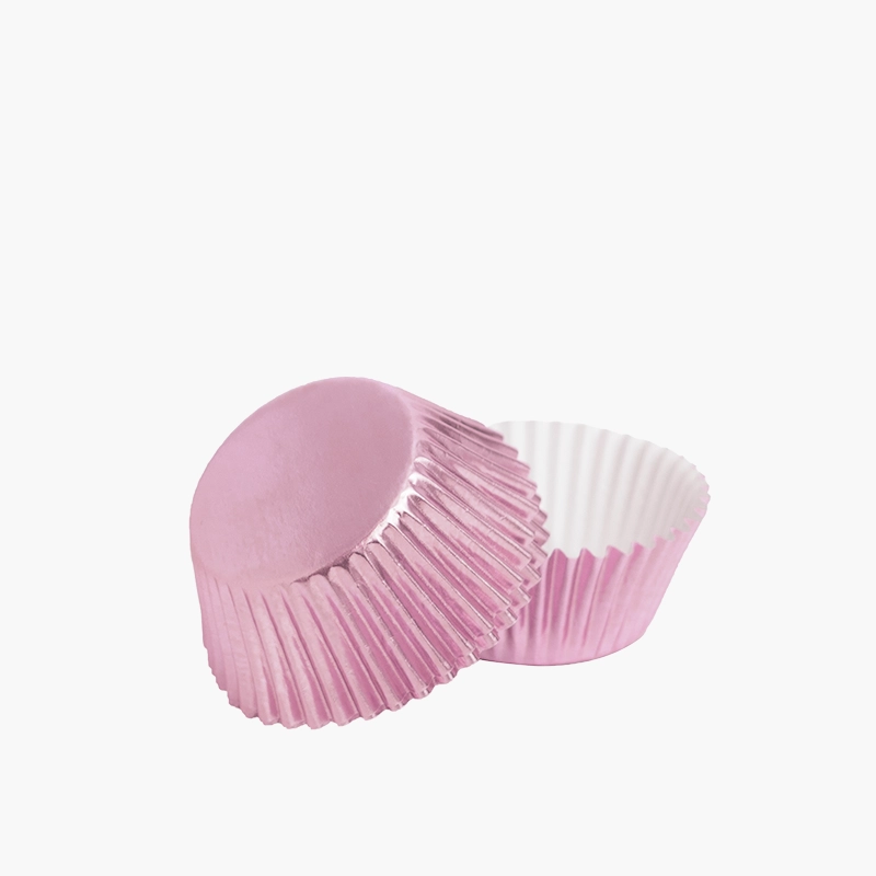 Molde Magdalena Redondo Papel Metalizado Ø 5.2 x 3 cm Rosa (20 uds)
