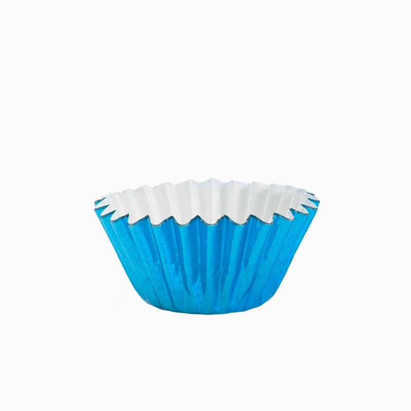 Molde Magdalena Redondo Papel Metalizado Ø 5.2 x 3 cm Azul (20 uds)