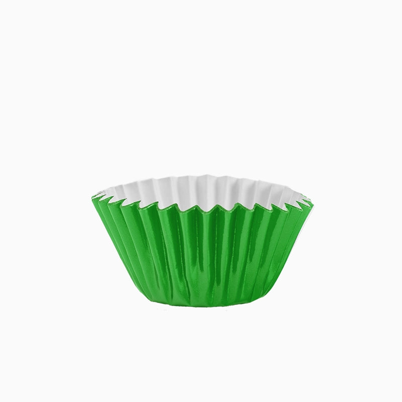 Molde Magdalena Redondo Papel Metalizado Ø 5.2 x 3 cm Verde (20 uds)