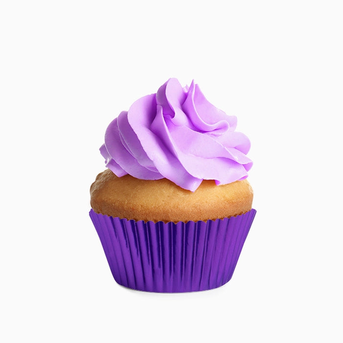 Molde Magdalena Redondo Papel Metalizado Ø 5.2 x 3 cm Morado (20 uds)