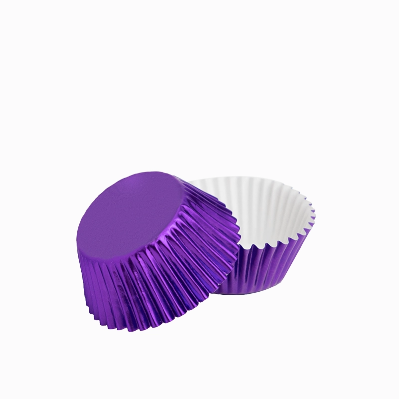 Molde Magdalena Redondo Papel Metalizado Ø 5.2 x 3 cm Morado (20 uds)