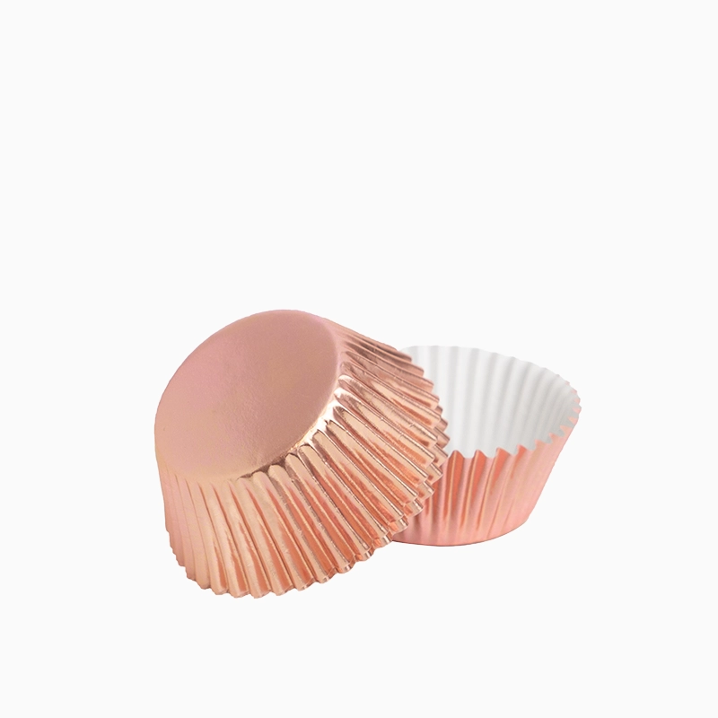 Molde Magdalena Redondo Papel Metalizado Ø 5.2 x 3 cm Oro Rosa (20 uds)