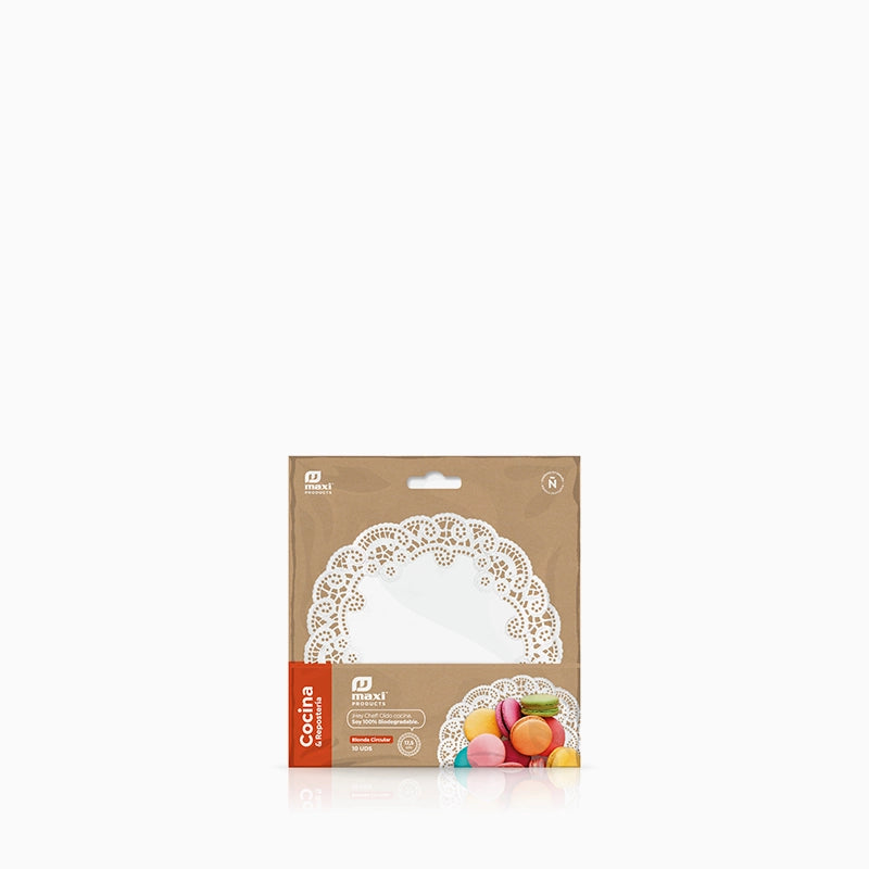 Blonda Papel Redonda Blanco Ø17,5 cm 10 uds