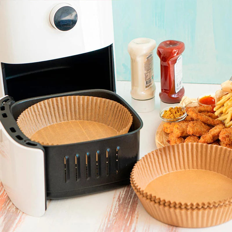 Molde Papel Siliconado Cuadrado AirFryer Ø 20x4,5 cm 20 Uds
