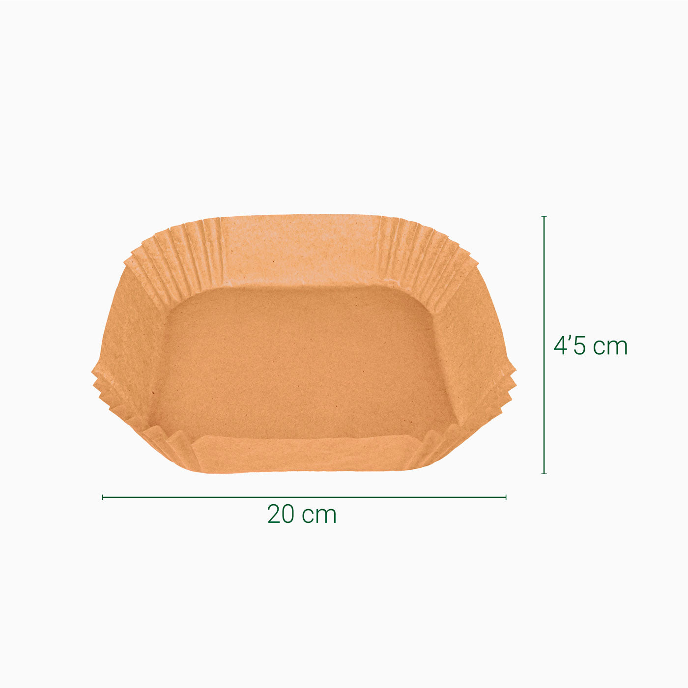 Molde Papel Siliconado Cuadrado AirFryer 20 x 20 x 4,5 cm