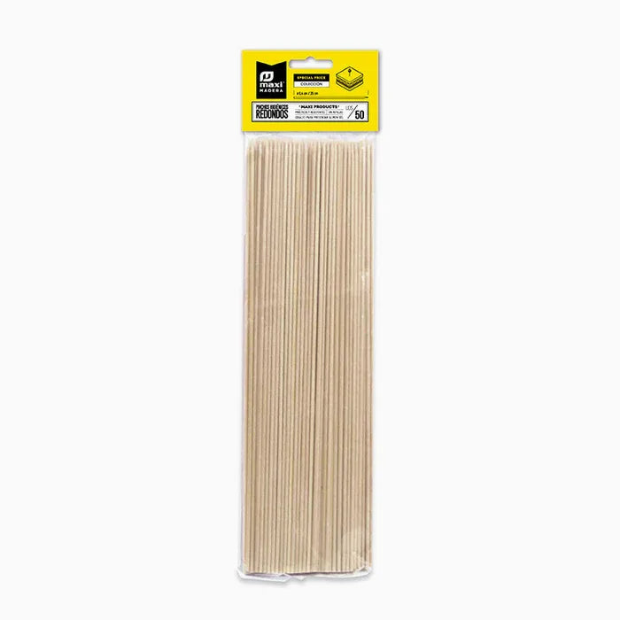 Brocheta Bambú Extragrueso Redondo Ø 0.40 cm x 35 cm (50 uds)