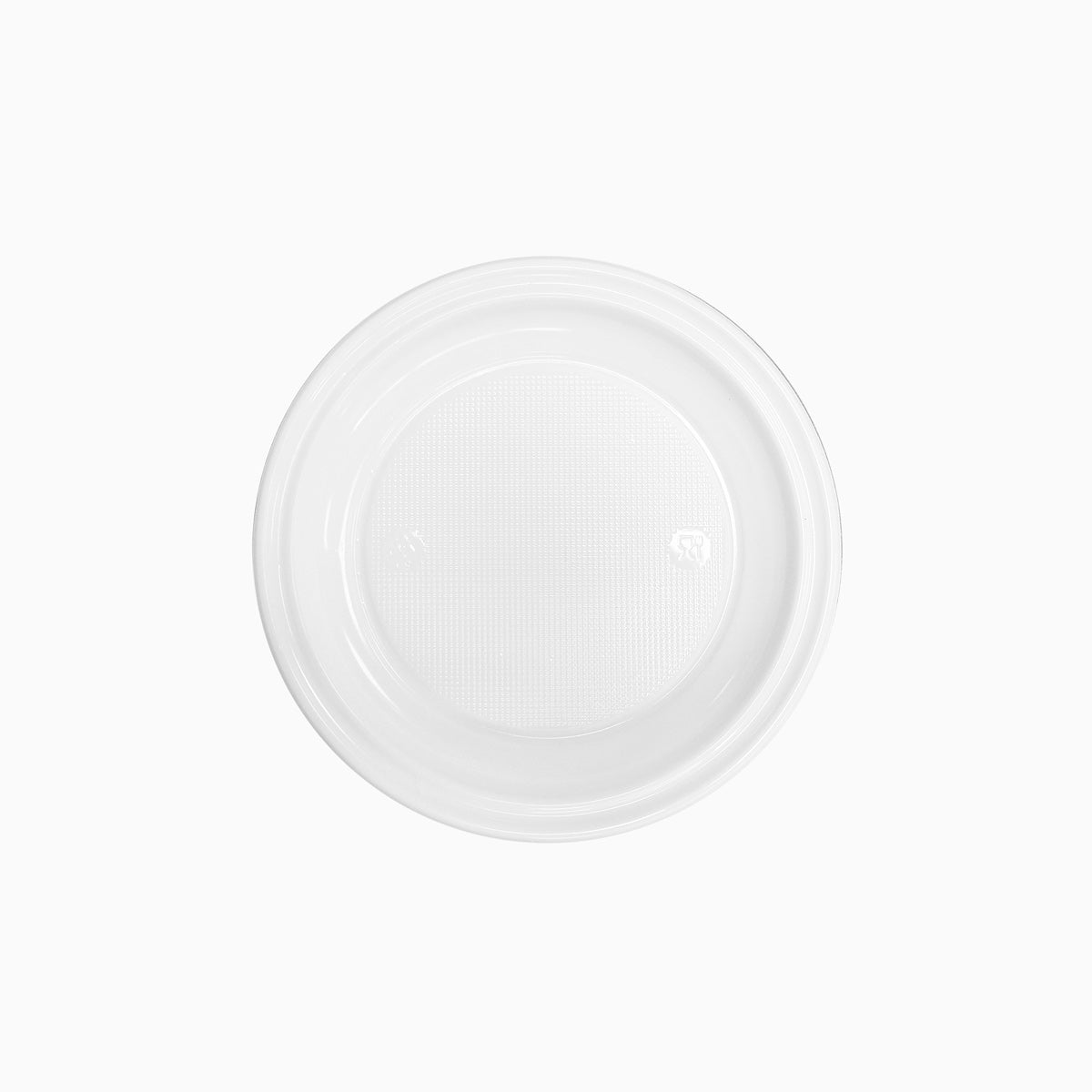 Plato Plástico Reutilizable PS Llano Redondo Postre Ø17 cm Blanco 100 uds