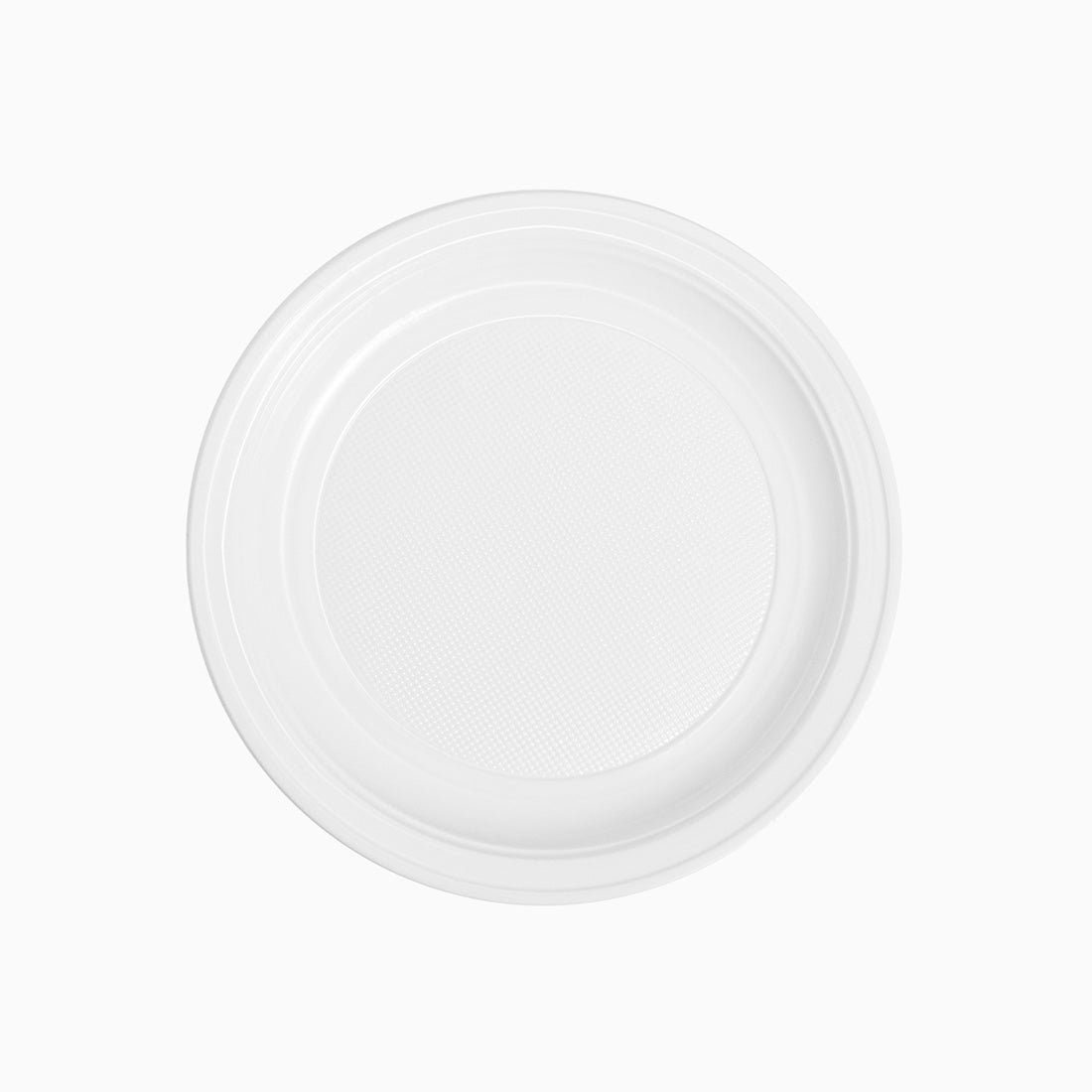 Plato Plástico Llano Redondo Ø 20.5 cm Blanco