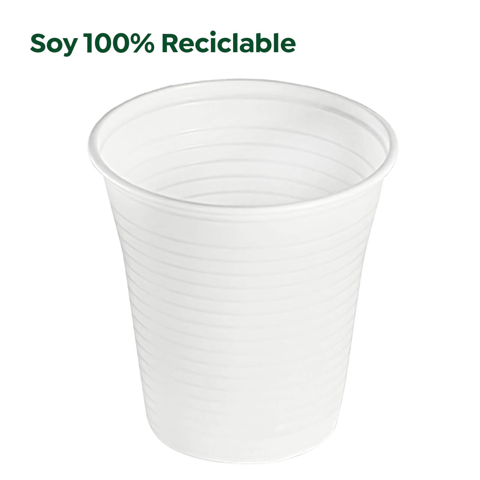 Vaso Vending Irrompible Plástico PP Blanco 166cc 100 uds