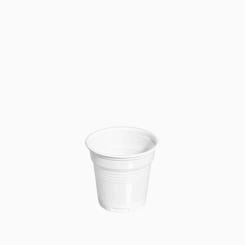 Vaso Plástico PP Irrompible 100 cc Blanco (100 uds)