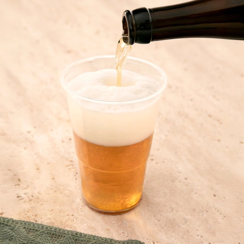 Vaso Irrompible Cerveza Plástico PP Transparente 330 cc (50 uds)