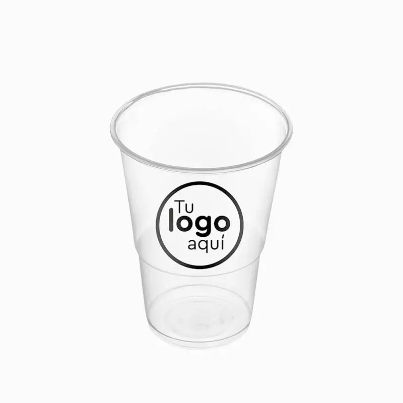 Vaso Cerveza Irrompible Plástico PP Transparente 330cc PERSONALIZADO