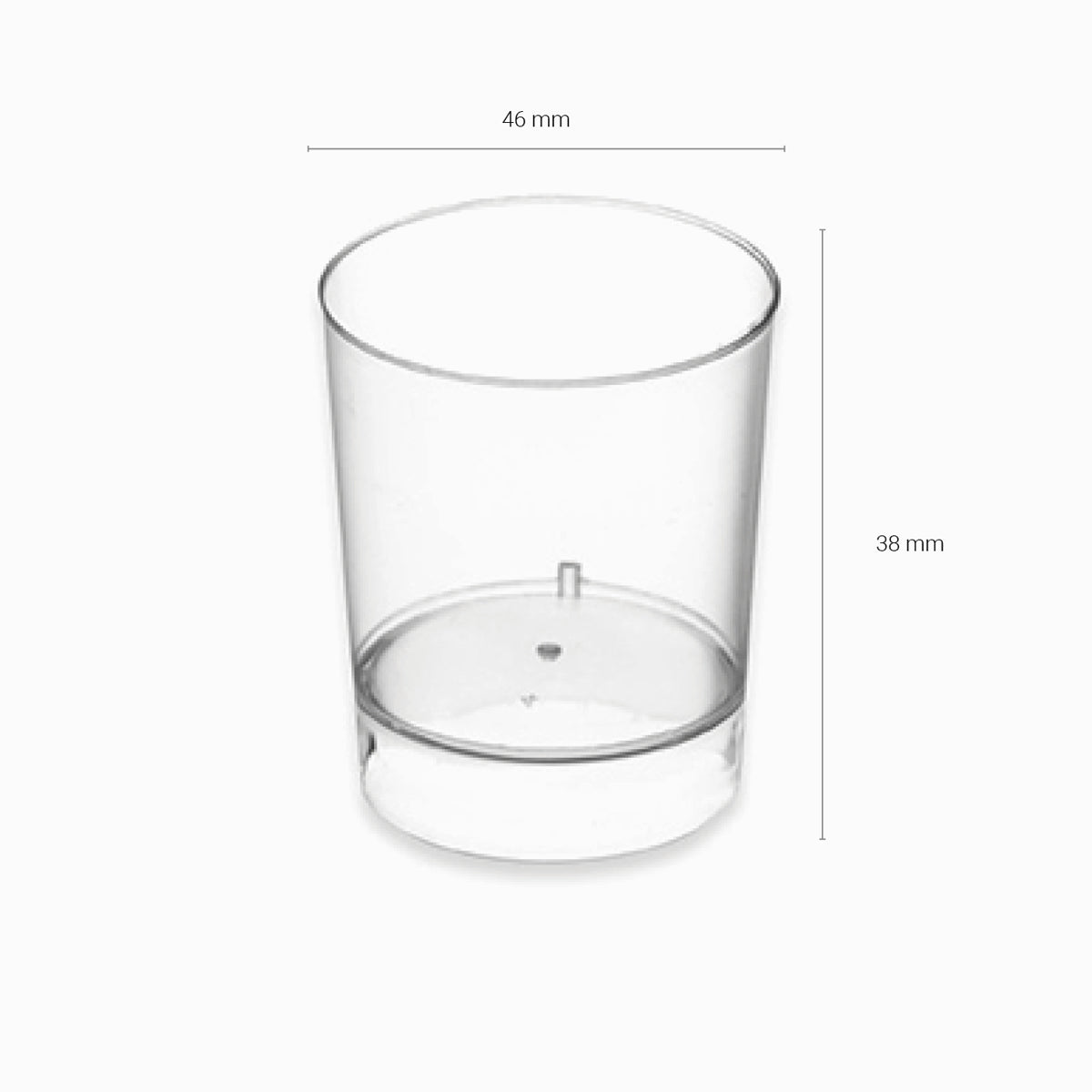 Vaso Chupito Plástico PS Transparente 33cc 1000 uds Granel