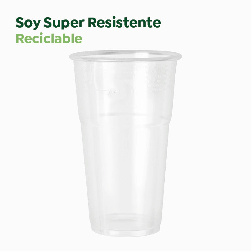 Vaso Pinta Plástico PP Irrompible 600 cc Transparente (1000 uds)