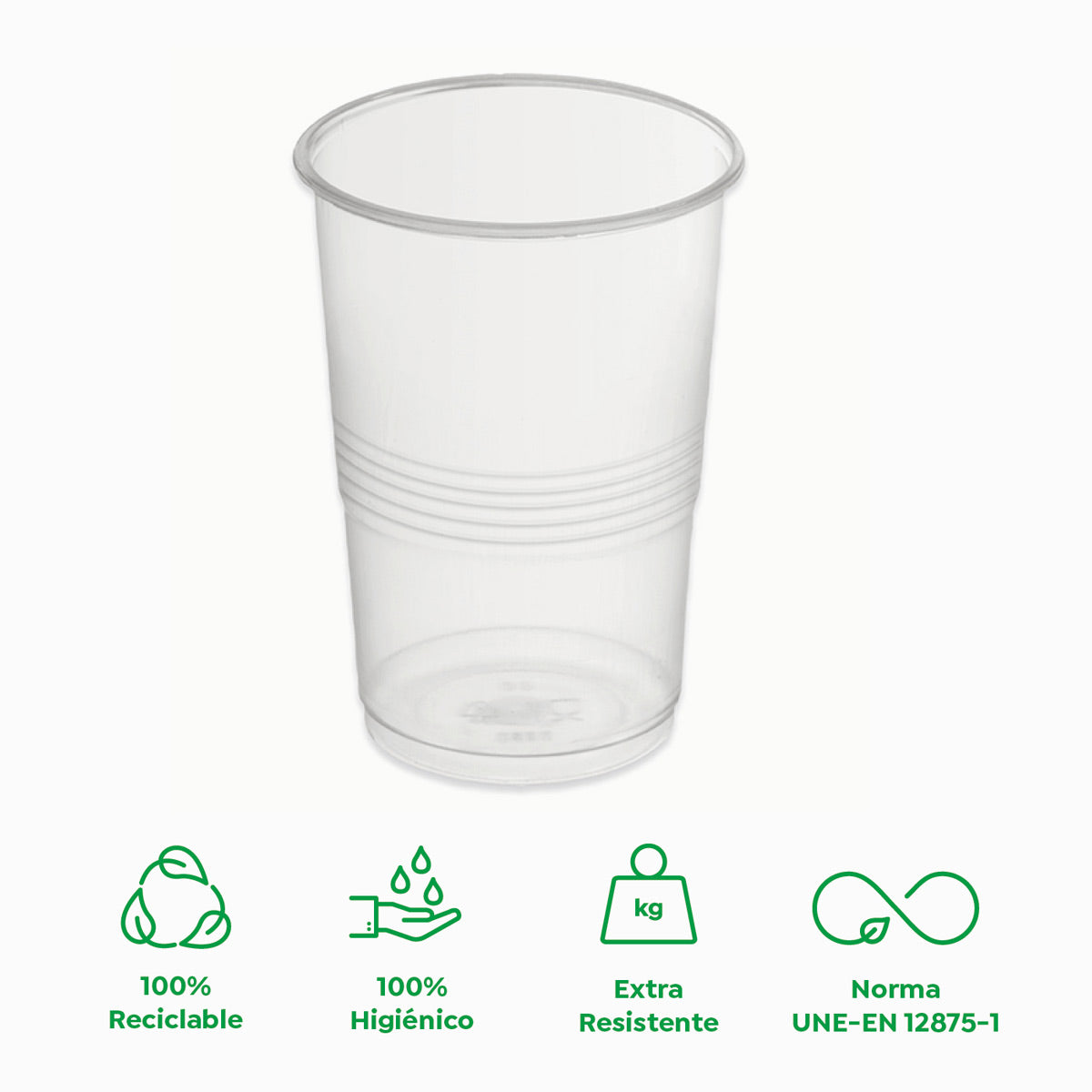 Vaso Litrona Irrompible Plástico PP Transparente 1000cc 50 uds