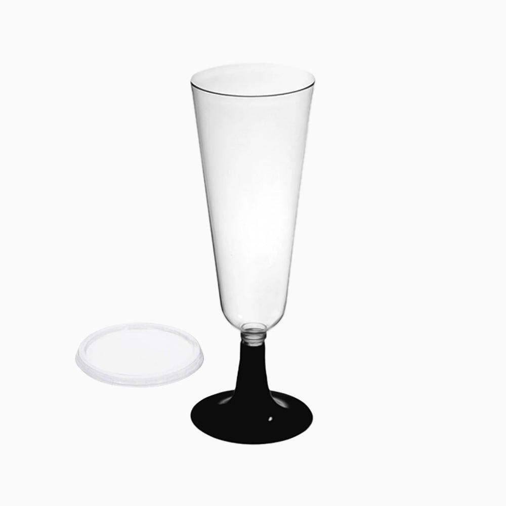 Copa Cava 150 cc con Tapa Negro 500 Uds