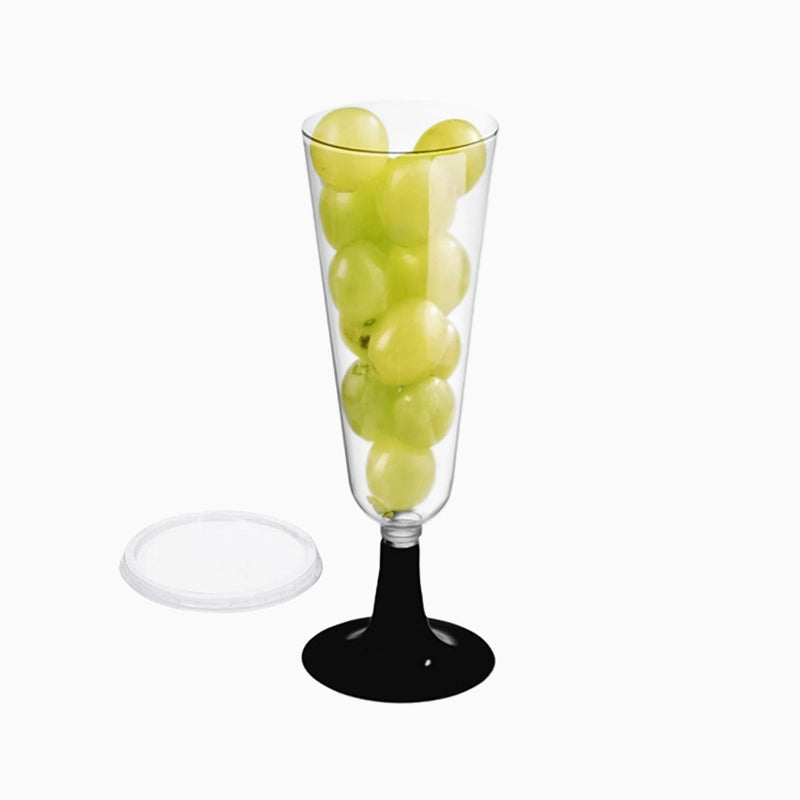 Copa Cava 150 cc con Tapa Negro 500 Uds
