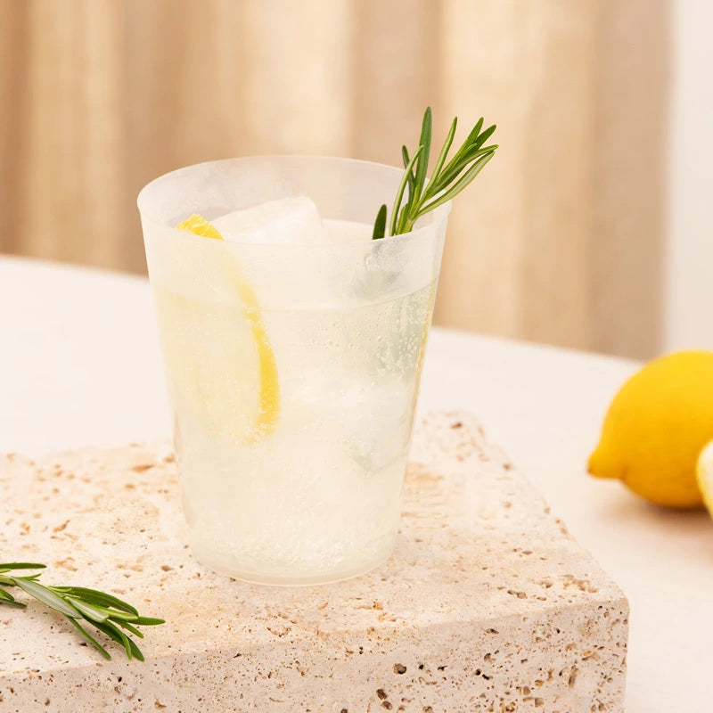 Vaso Cubata Ancho Plástico Reutilizable PP Transparente 480 cc (20 uds)