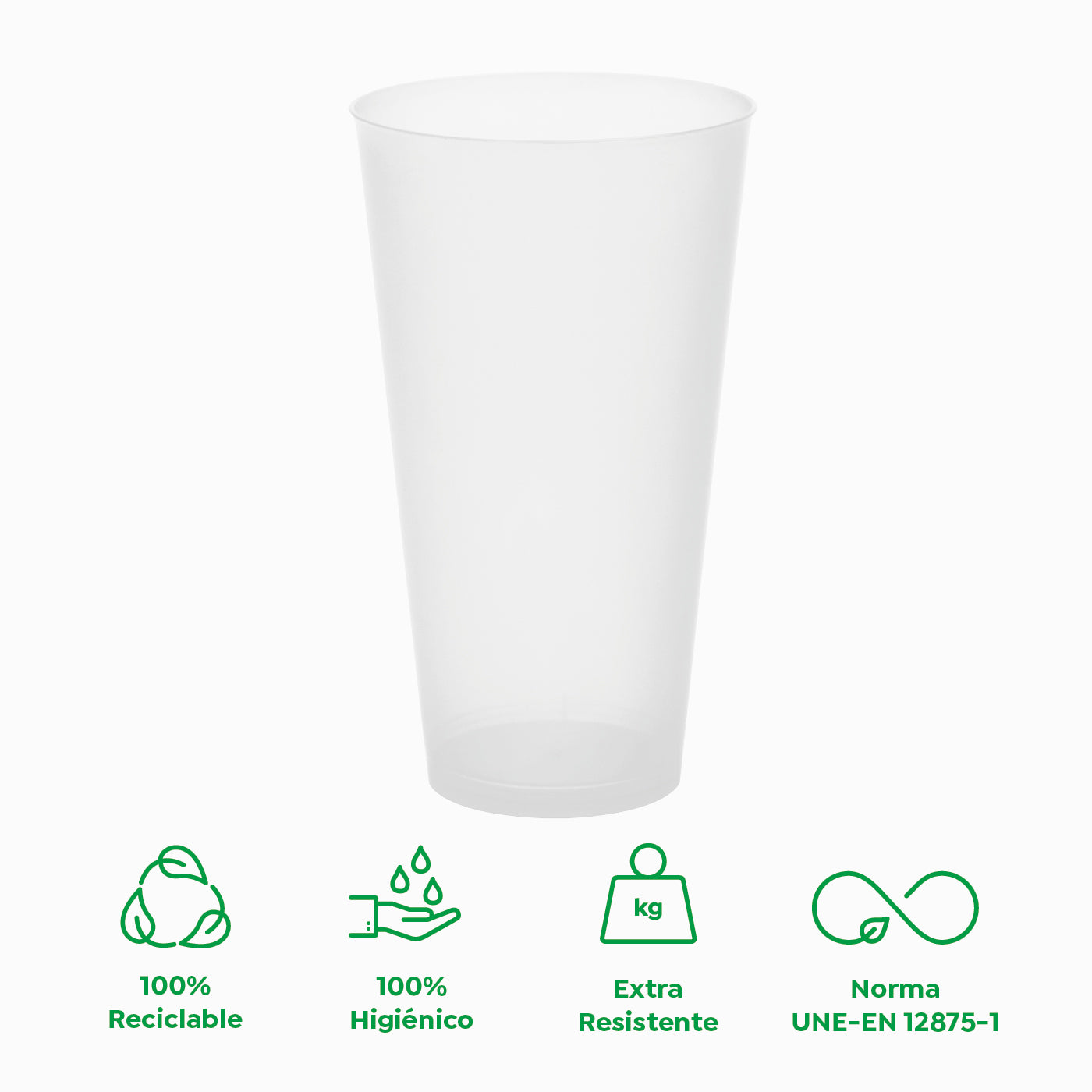 Vaso Cocktail Plástico Reutilizable PP Transparente 480cc 4 uds