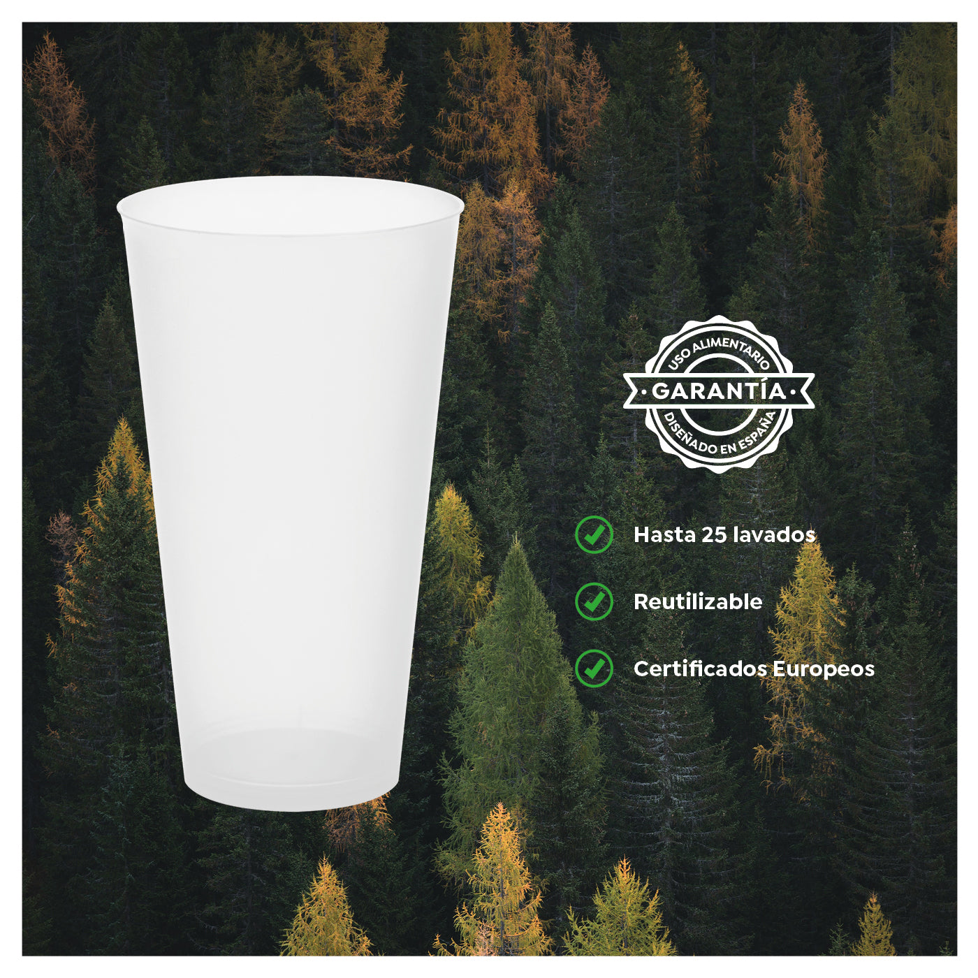 Vaso Cocktail Plástico Reutilizable PP Transparente 480cc 4 uds