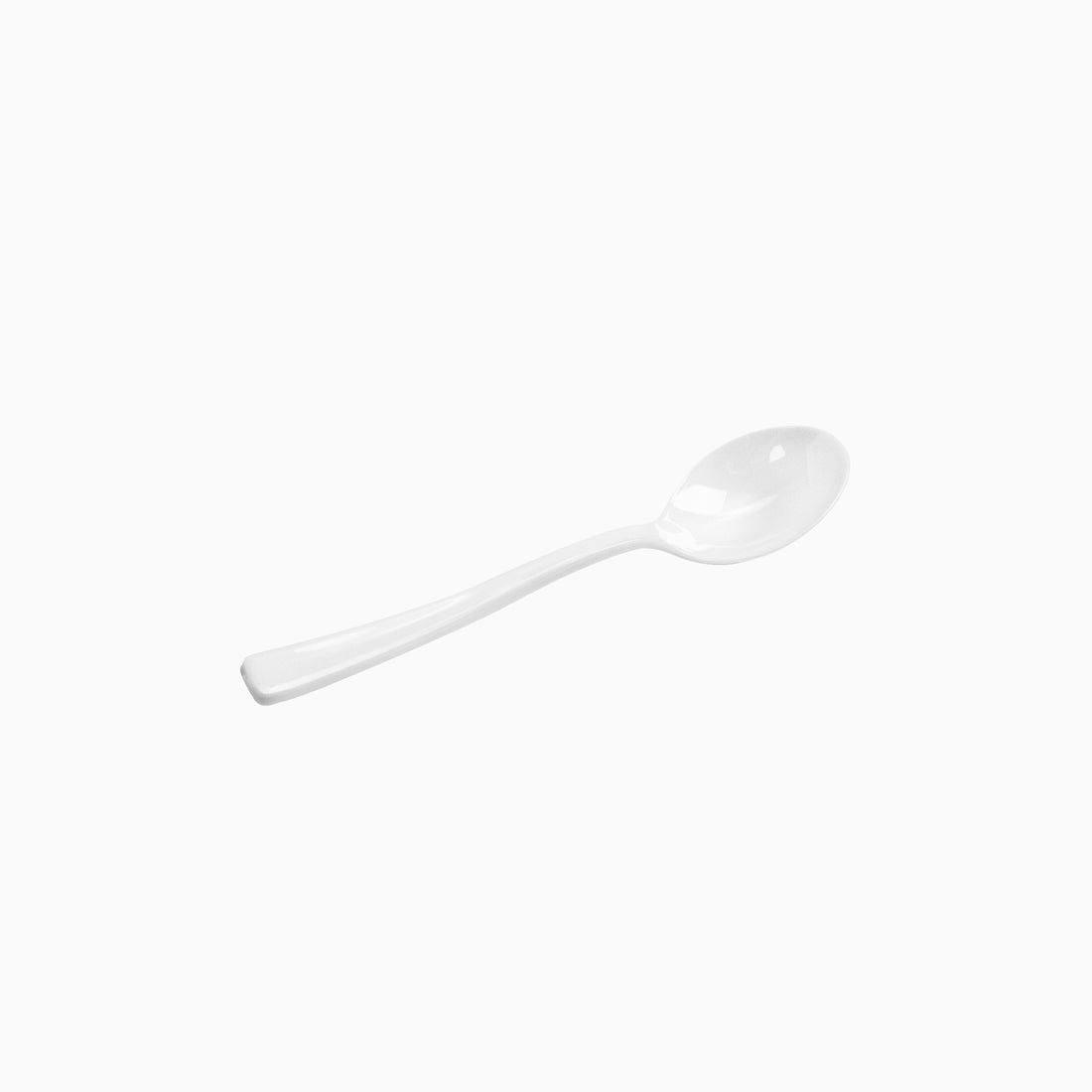 Cucharita Postre Plástico PS Reutilizable Premium 12.5 cm Blanco (100 uds)