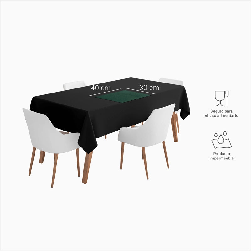 Mantel TNT Individual 30 x 40 cm Verde Oscuro (100 uds)