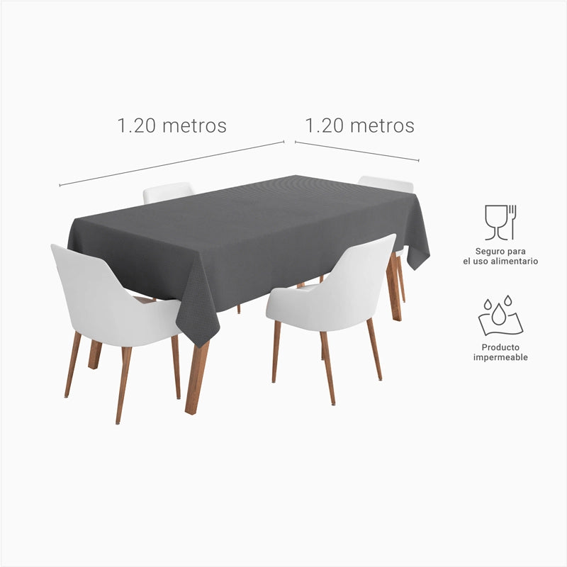 Mantel TNT Cuadrado 1.20 x 1.20 m Gris (50 uds)