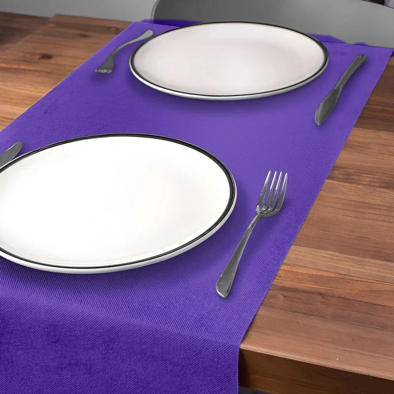 Rollo Camino de Mesa TNT de 12 m con Precorte a 0.30 cm Morado (12 uds)