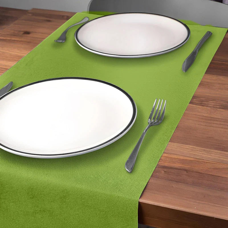 Rollo Camino de Mesa TNT de 48 m con Precorte a 0.30 cm Verde Lima (6 uds)