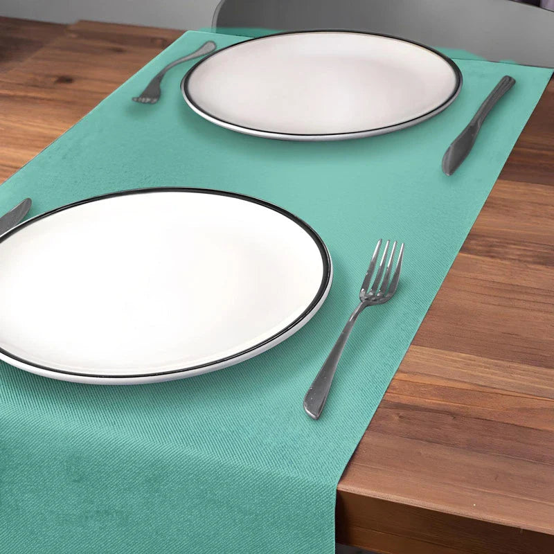 Rollo Camino de Mesa TNT de 12 m con Precorte a 0.30 cm Verde Menta (12 uds)