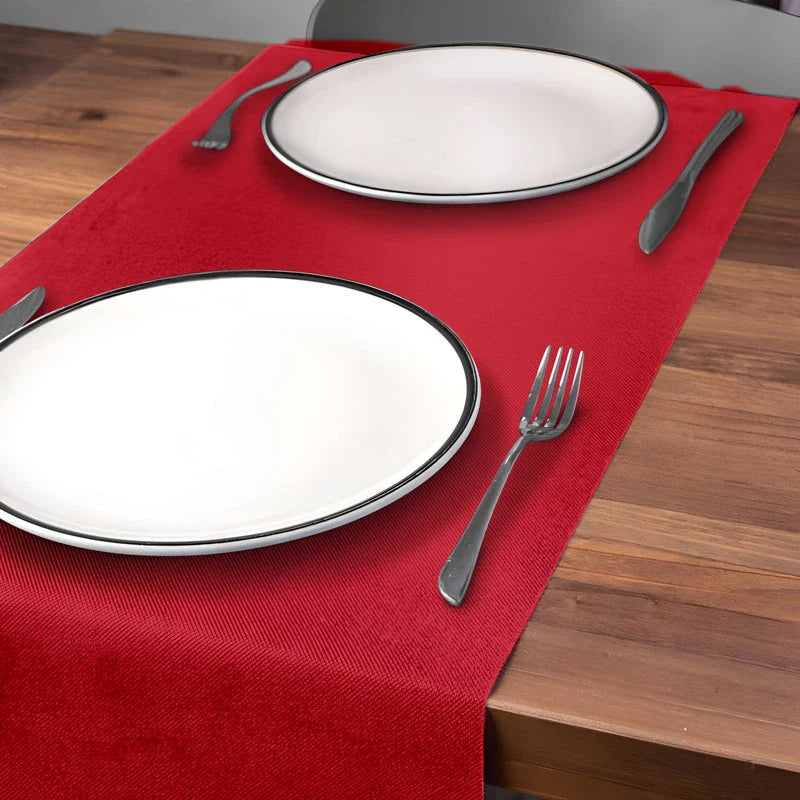 Rollo Camino de Mesa TNT de 12 m con Precorte a 0.30 cm Rojo (12 uds)