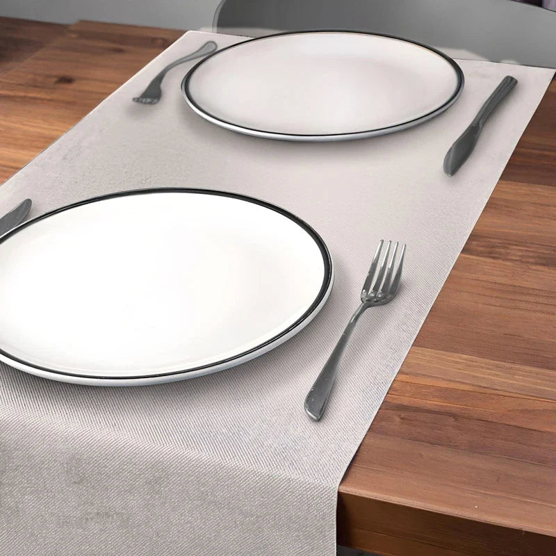 Rollo Camino de Mesa TNT de 12 m con Precorte a 0.30 cm Blanco (12 uds)