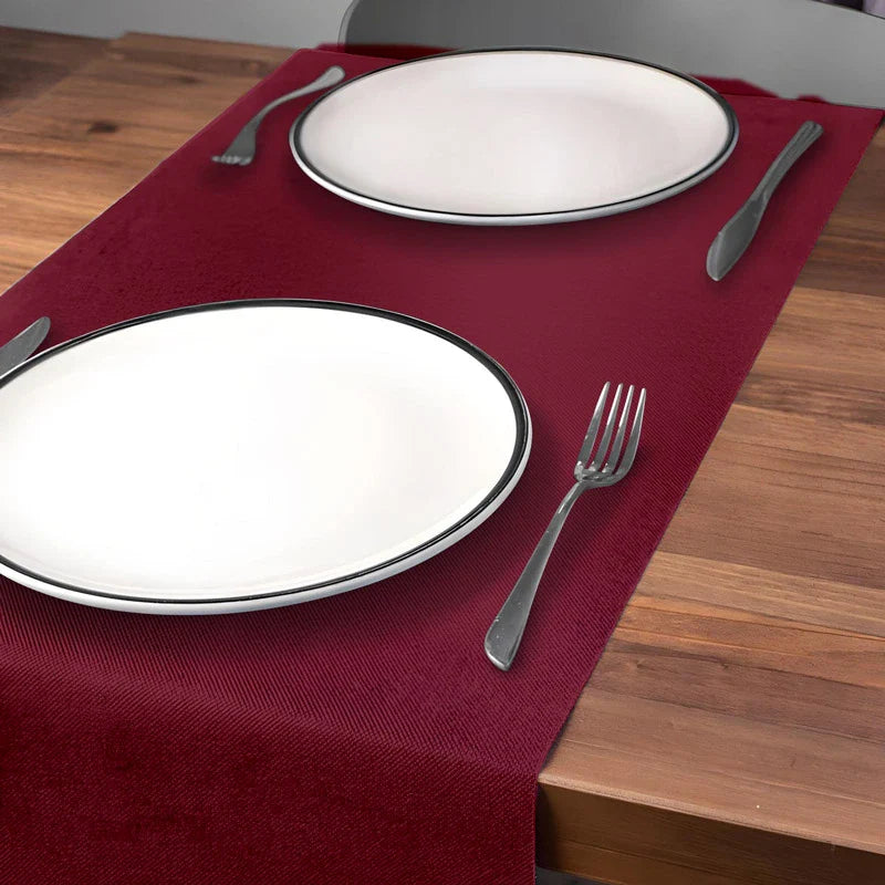 Rollo Camino de Mesa TNT de 12 m con Precorte a 0.30 cm Burdeos (12 uds)