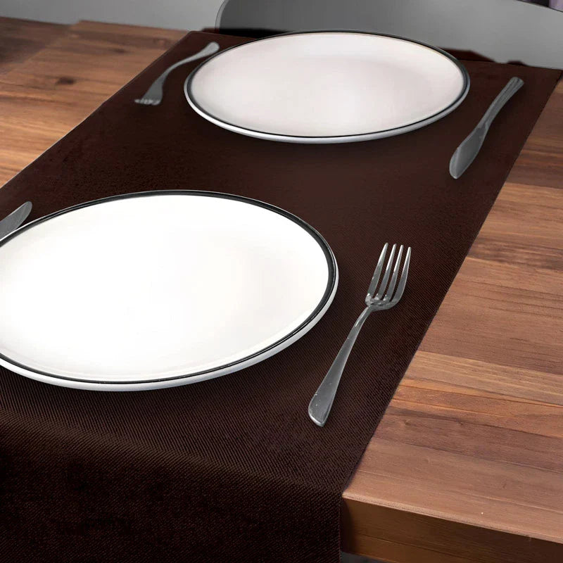 Rollo Camino de Mesa TNT de 12 m con Precorte a 0.30 cm Marrón (12 uds)