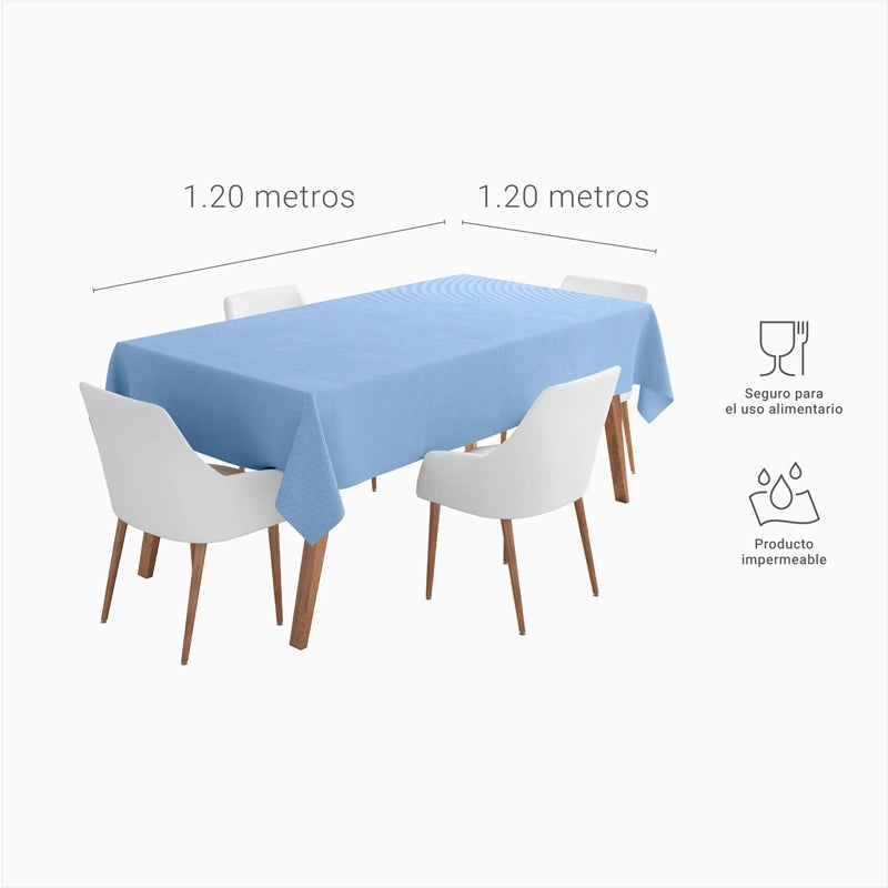 Mantel TNT Cuadrado 1.20 x 1.20 m Azul Pastel (50 uds)