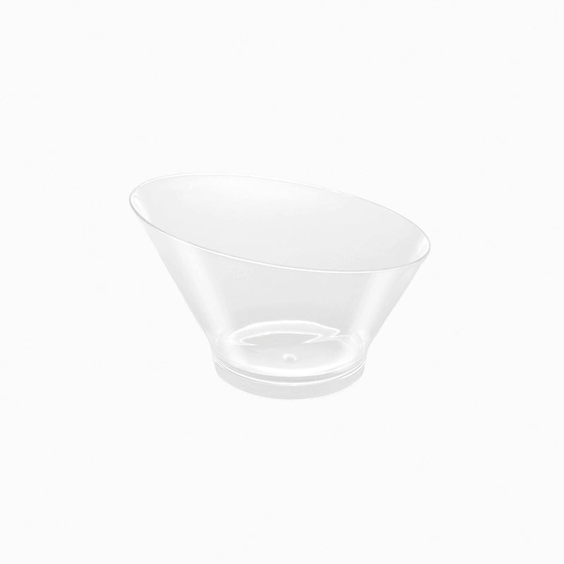 Mini Bol Redondo Asimétrico Plástico PS Reutilizable 250 cc Transparente (200 uds)