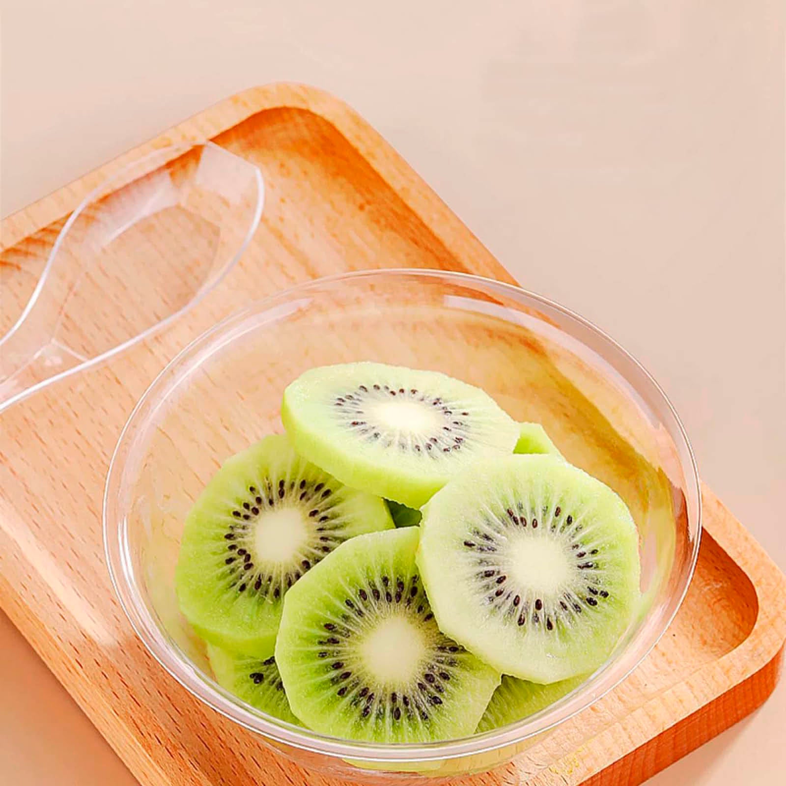 Mini Bol Redondo Plástico Reutilizable PS Finger Food 210cc Transparente 3 uds